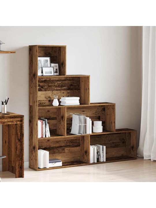 Knihovna old wood 157x24x160 cm kompozitní dřevo