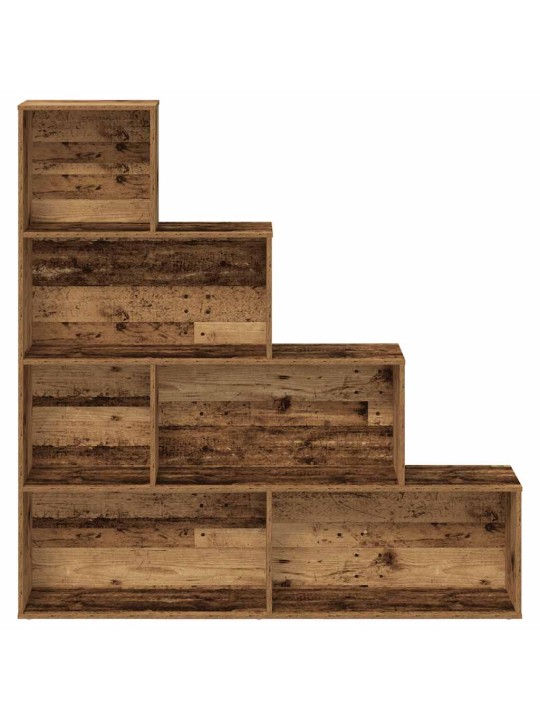 Knihovna old wood 157x24x160 cm kompozitní dřevo