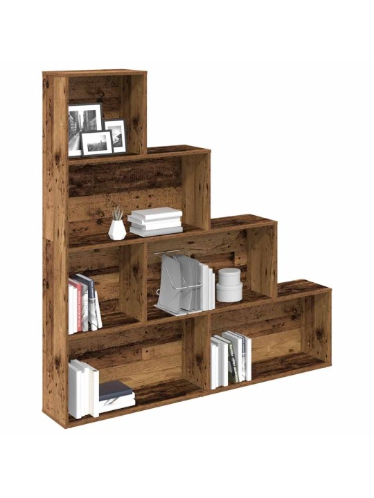 Knihovna old wood 157x24x160 cm kompozitní dřevo