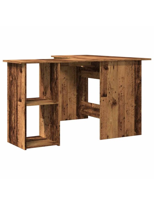Rohový psací stůl old wood 120x140x75 cm kompozitní dřevo