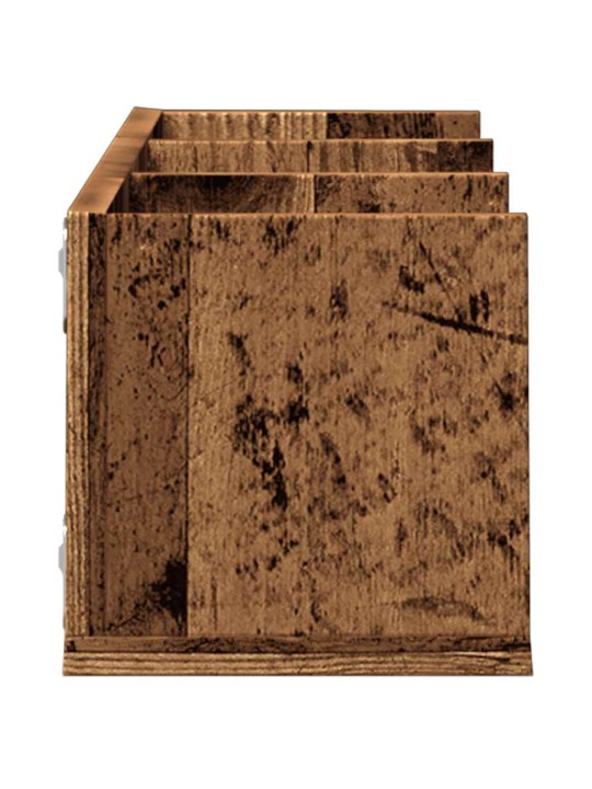 Nástěnná police na cd old wood 75 x 18 x 18 cm kompozitní dřevo