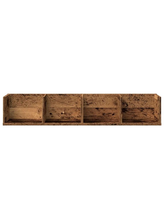 Nástěnná police na CD old wood 100x18x18 cm kompozitní dřevo