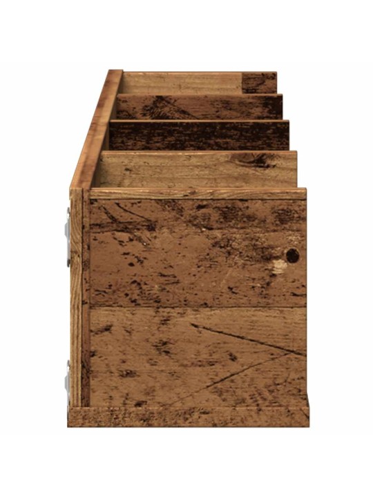 Nástěnná police na CD old wood 100x18x18 cm kompozitní dřevo