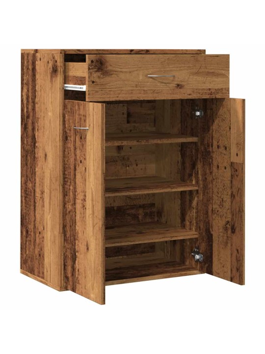 Botník old wood 60 x 35 x 84 cm kompozitní dřevo