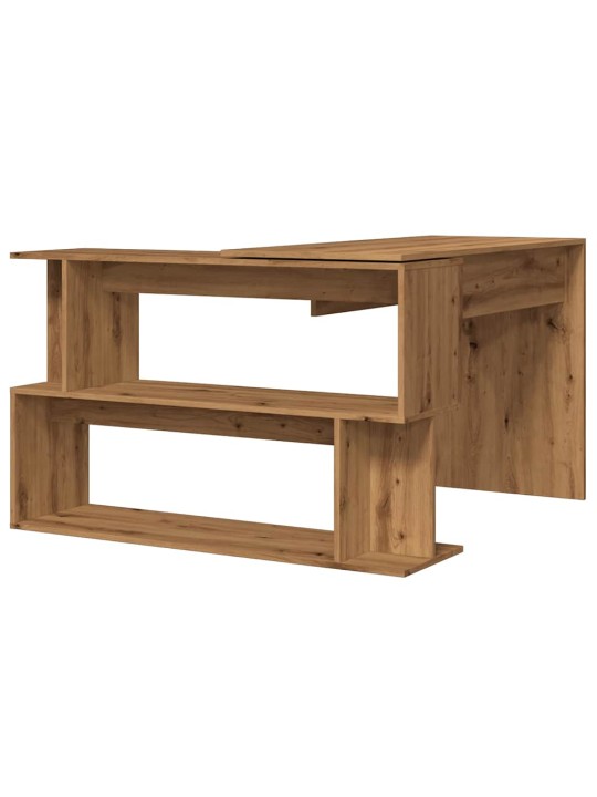 Rohový psací stůl dub artisan 200,5x50x76cm kompozitní dřevo