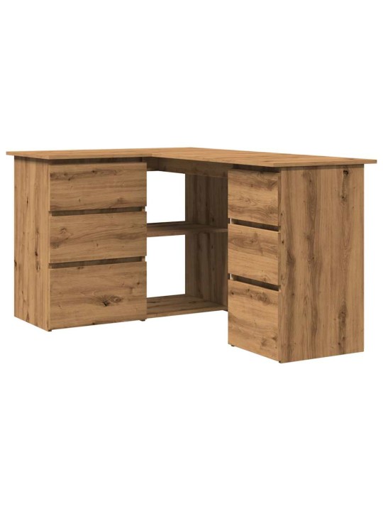 Rohový psací stůl dub artisan 145x100x76 cm kompozitní dřevo
