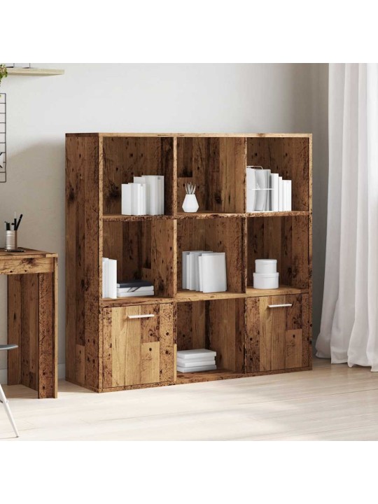 Knihovna old wood 98 x 29 x 97,5 cm kompozitní dřevo