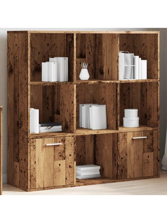 Knihovna old wood 98 x 29 x 97,5 cm kompozitní dřevo
