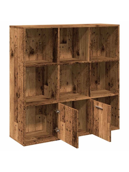 Knihovna old wood 98 x 29 x 97,5 cm kompozitní dřevo