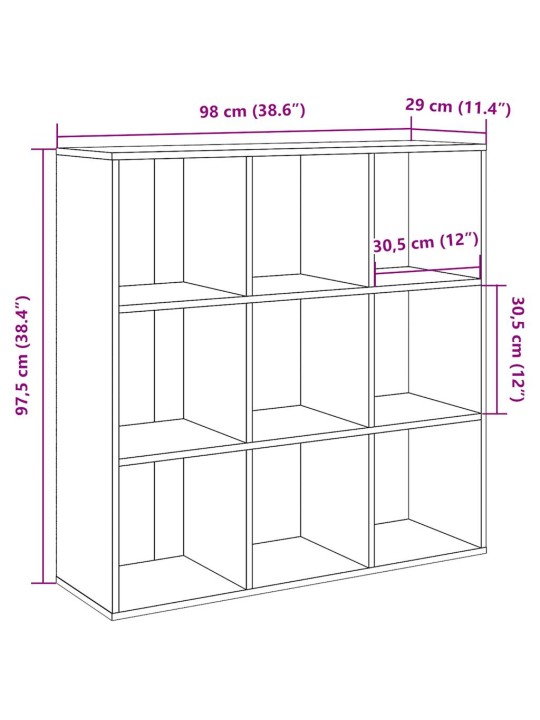 Knihovna old wood 98 x 29 x 97,5 cm