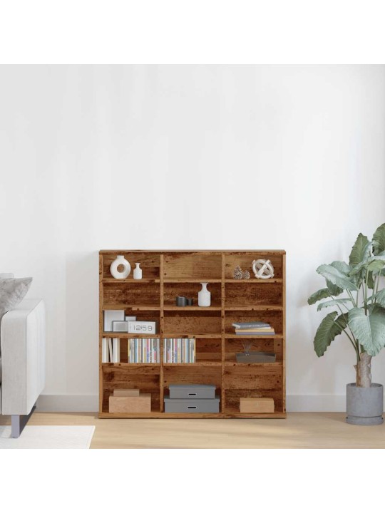 Skříňka na cd old wood 100 x 23 x 89,5 cm kompozitní dřevo