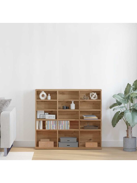 Skříňka na cd dub artisan 100 x 23 x 89,5 cm kompozitní dřevo