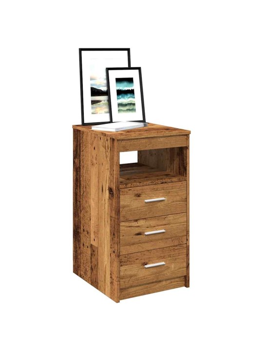 Komoda se zásuvkami old wood 40 x 50 x 76 cm kompozitní dřevo