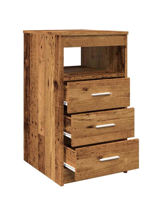 Komoda se zásuvkami old wood 40 x 50 x 76 cm kompozitní dřevo