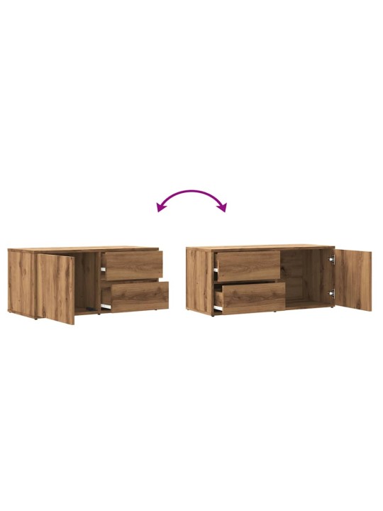 Tv skříňka dub artisan 80x34x35,5 cm kompozitní dřevo