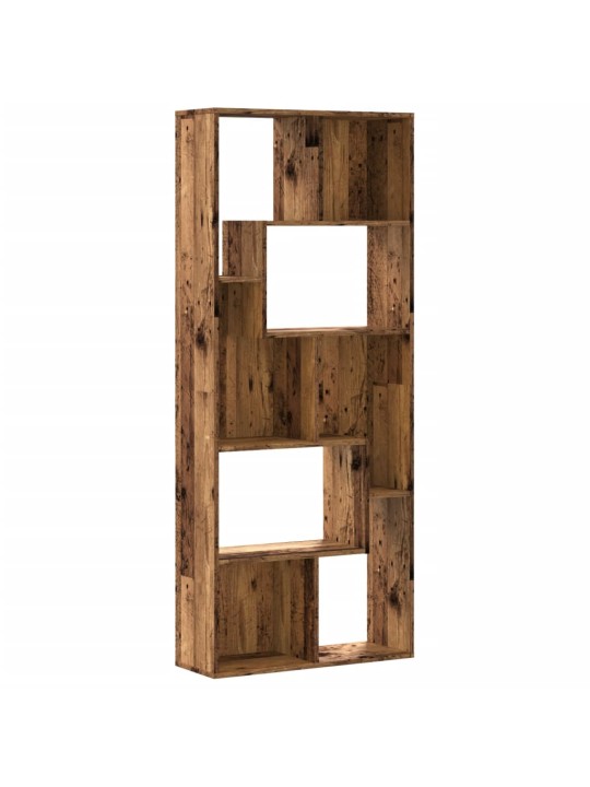 Knihovna old wood 67 x 24 x 161 cm kompozitní dřevo