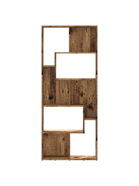 Knihovna old wood 67 x 24 x 161 cm kompozitní dřevo