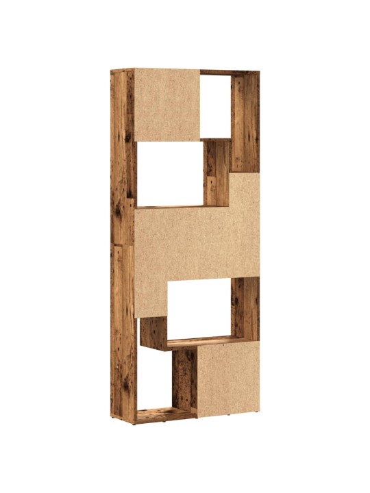 Knihovna old wood 67 x 24 x 161 cm kompozitní dřevo
