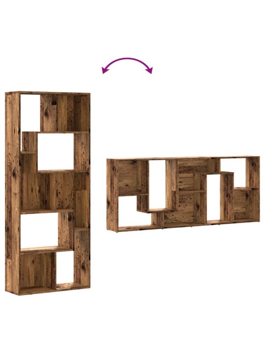Knihovna old wood 67 x 24 x 161 cm kompozitní dřevo