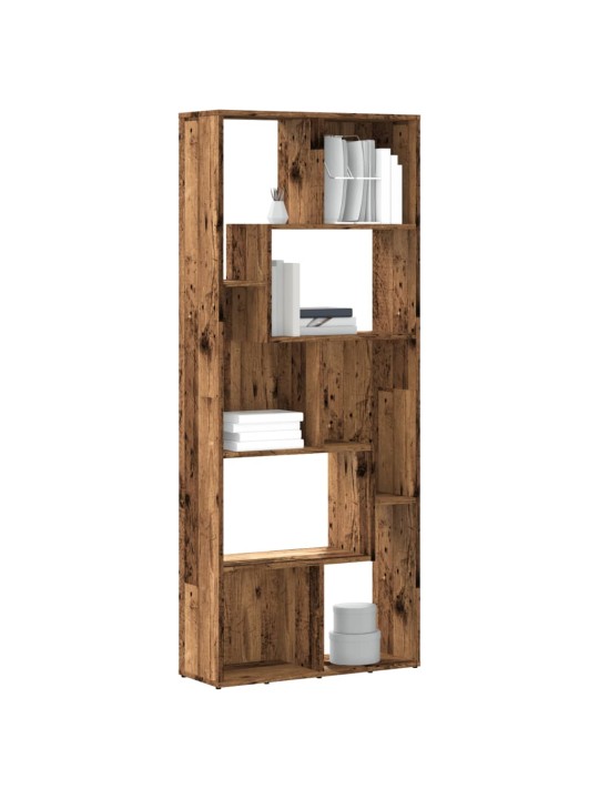 Knihovna old wood 67 x 24 x 161 cm kompozitní dřevo