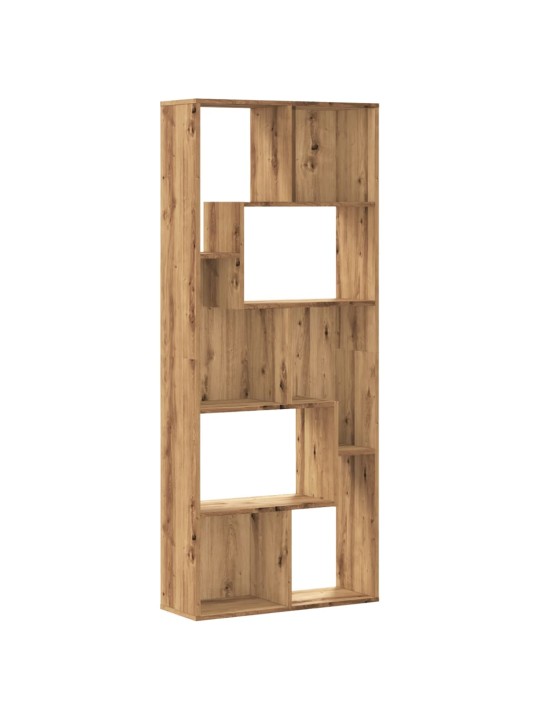 Knihovna dub artisan 67 x 24 x 161 cm kompozitní dřevo