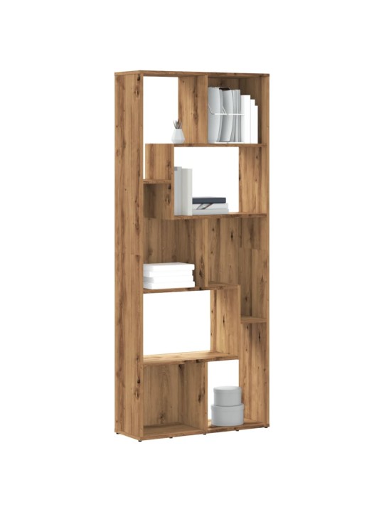 Knihovna dub artisan 67 x 24 x 161 cm kompozitní dřevo