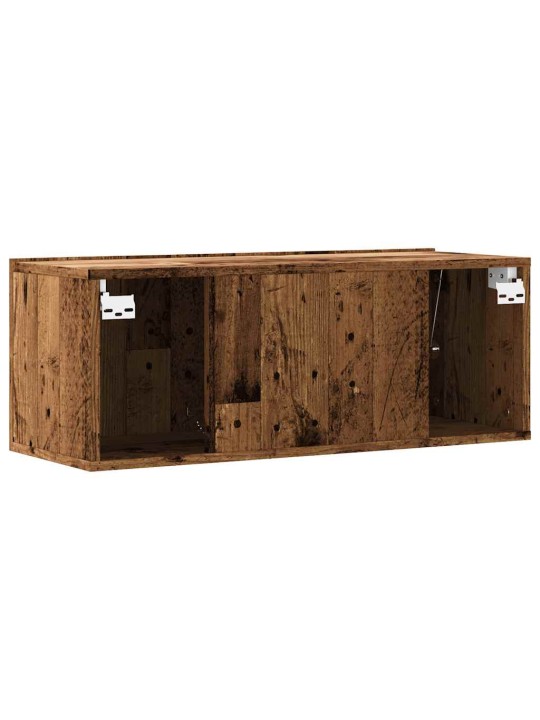 Nástěnná tv skříňka old wood 80 x 30 x 30 cm kompozitní dřevo