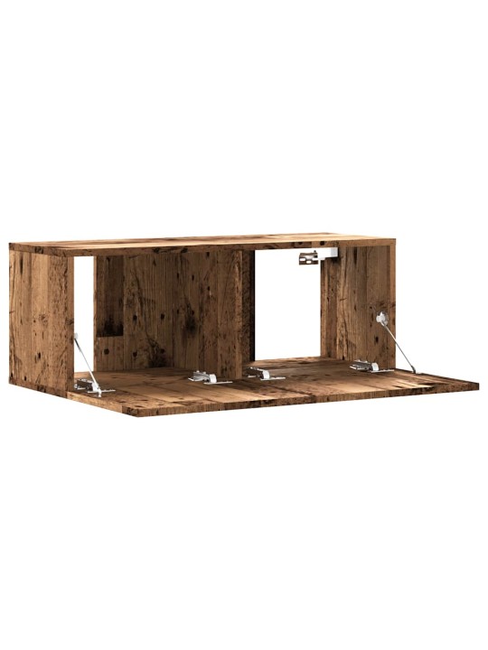 Nástěnná tv skříňka old wood 80 x 30 x 30 cm kompozitní dřevo