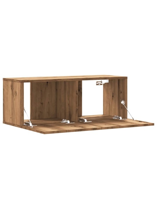 Nástěnná tv skříňka dub artisan 80x30x30 cm kompozitní dřevo
