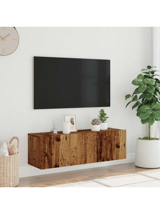Nástěnná TV skříňka old wood 100 x 30 x 30 cm kompozitní dřevo