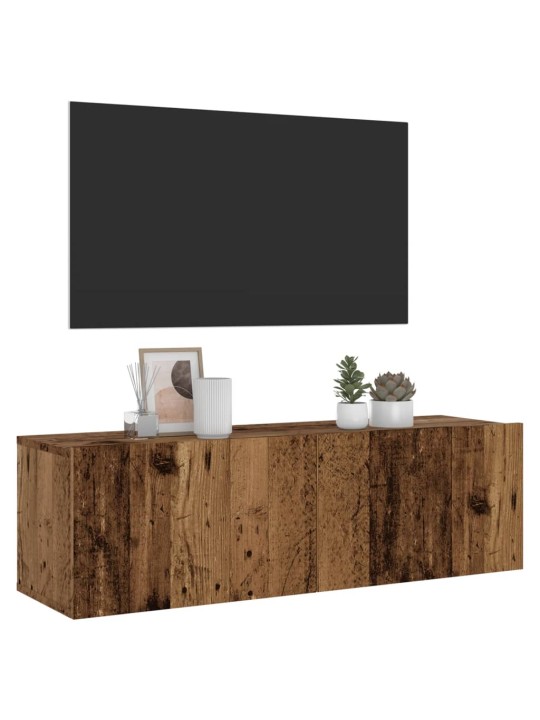 Nástěnná TV skříňka old wood 100 x 30 x 30 cm kompozitní dřevo