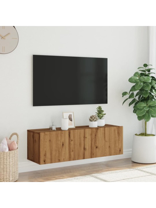 Nástěnná tv skříňka dub artisan 100x30x30 cm kompozitní dřevo