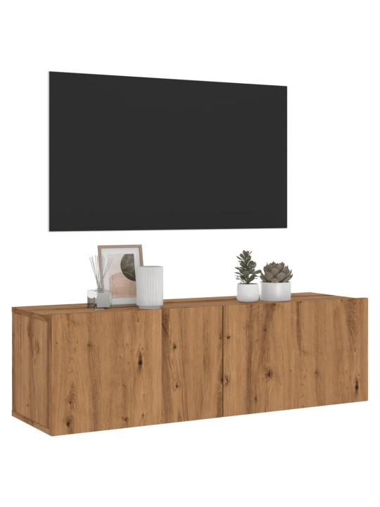 Nástěnná tv skříňka dub artisan 100x30x30 cm kompozitní dřevo