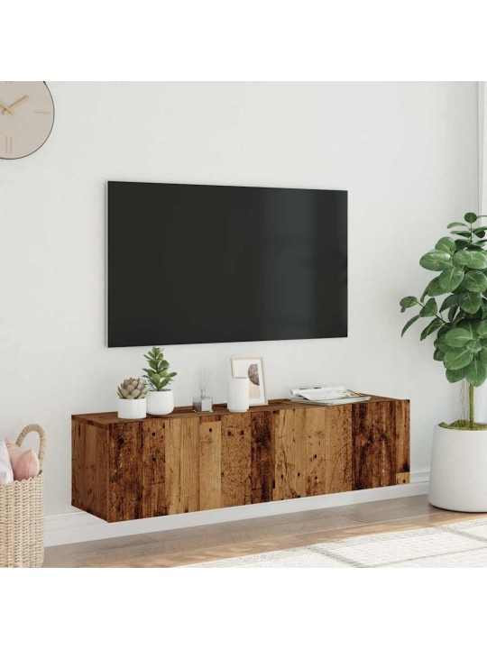 Nástěnná TV skříňka old wood 120 x 30 x 30 cm kompozitní dřevo