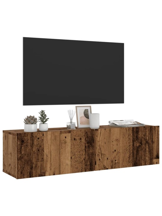 Nástěnná TV skříňka old wood 120 x 30 x 30 cm kompozitní dřevo