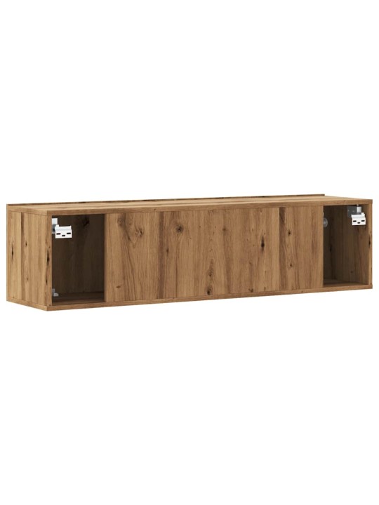 Nástěnná tv skříňka dub artisan 120x30x30 cm kompozitní dřevo