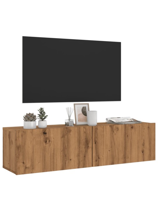 Nástěnná tv skříňka dub artisan 120x30x30 cm kompozitní dřevo
