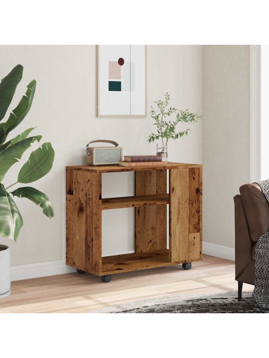 Odkládací stolek old wood 70 x 35 x 55 cm kompozitní dřevo