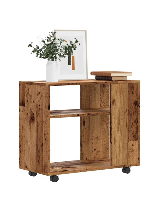 Odkládací stolek old wood 70 x 35 x 55 cm kompozitní dřevo