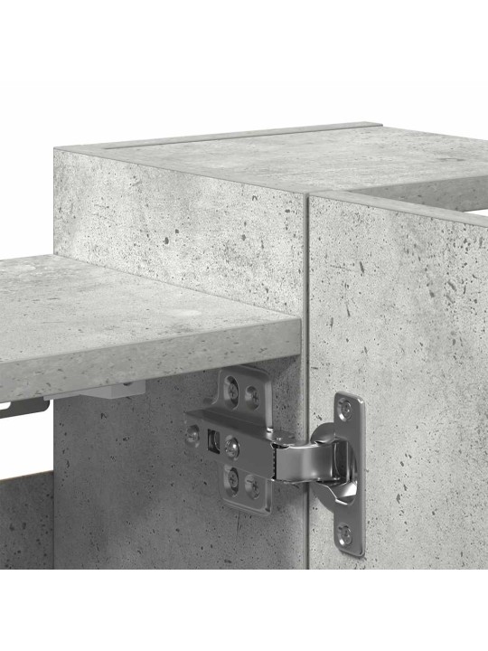 Koupelnová skříňka zrcadlo betonová šedá 80x20,5x64 dřevotříska