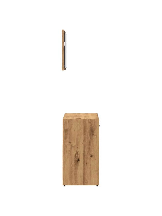 Koupelnová skříňka se zrcadlem dub artisan kompozitní dřevo