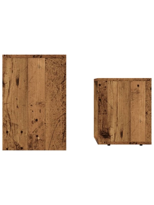 Hnízdové konferenční stolky 2 ks old wood kompozitní dřevo
