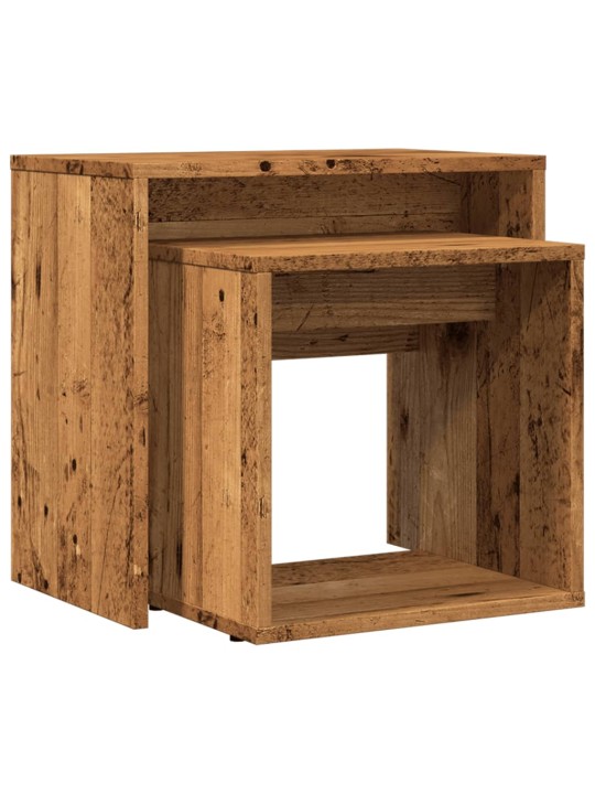 Hnízdové konferenční stolky 2 ks old wood kompozitní dřevo