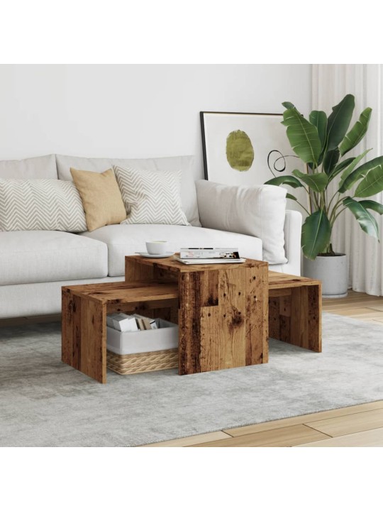 Konferenční stolek old wood 100 x 48 x 40 cm kompozitní dřevo
