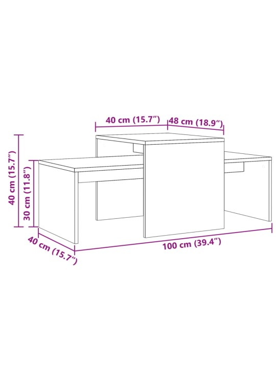 Konferenční stolek dub artisan 100x48x40 cm kompozitní dřevo