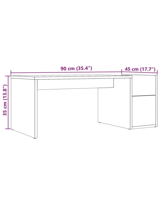 Konferenční stolek old wood 90 x 45 x 35 cm kompozitní dřevo