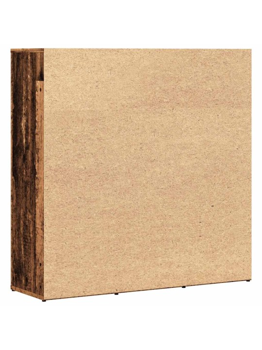 Knihovna old wood 90 x 28 x 90 cm kompozitní dřevo
