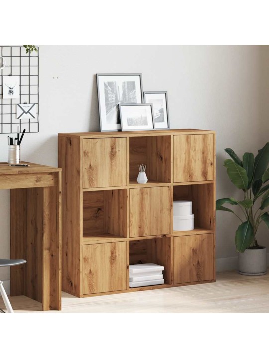 Knihovna dub artisan 90 x 28 x 90 cm kompozitní dřevo