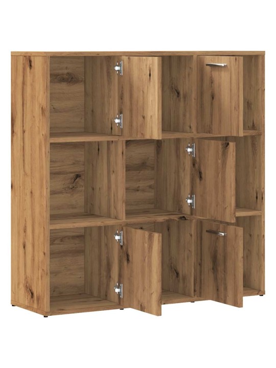 Knihovna dub artisan 90 x 28 x 90 cm kompozitní dřevo