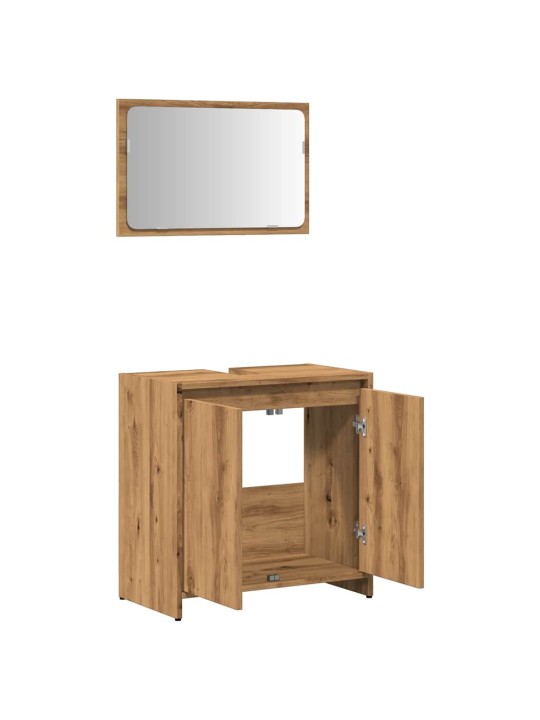 2dílná koupelnová sestava dub artisan kompozitní dřevo